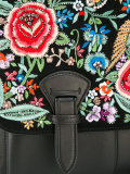 Floral embroidered satchel bag 