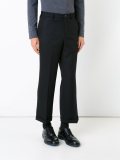straight leg cropped trousers