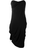 side gathered strapless dress