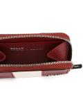 striped zip up wallet