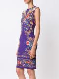 lace up abstract print beach dress