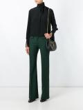 fitted flared trousers