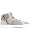perforated decoration zip detail sneakers
