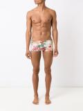 printed swim trunks