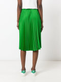 mid-length pleated skirt