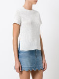 lace and peplum back blouse