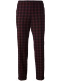 checked crop trousers 