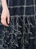 flower embroidery flared dress