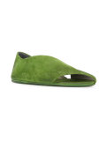 exposed toe slip-on shoes