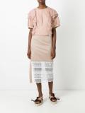 ruffle trim long T-shirt