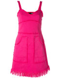 frayed seam denim dress