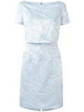 embroidered flowers layered dress