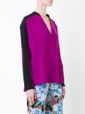 contrast stripe blouse