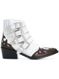 ankle height buckle boots 