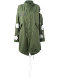 floral embellished military coat
