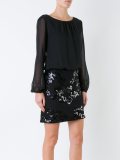 sequined semi sheer dress