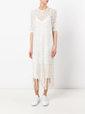 lace fringe trim dress 