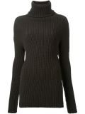 crepe knit rib cropped tunic