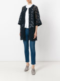 floral lace panel jacket 