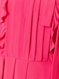 pleated tie-neck dress