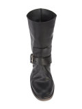 buckled detail slip-on boots