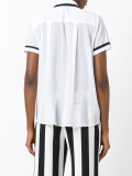 tied neck shortsleeved shirt