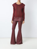 embroidered knit top