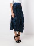 textured midi skirt