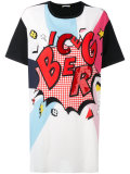 branded comic print T-shirt dress