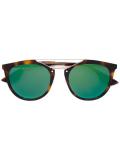 angular brim round sunglasses