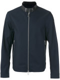 contrast collar zip jacket 
