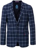 checked single breasted blazer
