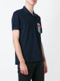 条纹袋饰polo衫