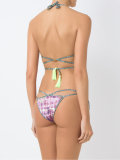 printed triangle bikini set