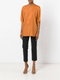 cropped sleeves blouse 