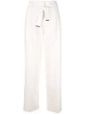 High-waisted wide leg trousers