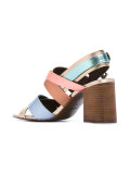 metallic sandals