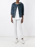 three-quarters sleeve puffer jacket