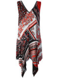 paisley patterned flared dress