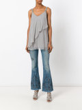 ruffled shift blouse