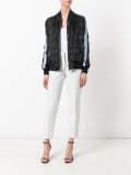 ruched bomber jacket