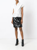ruffled shortsleeved blouse