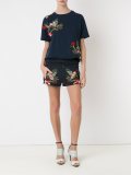 embroidered track shorts
