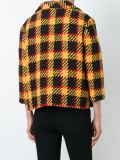 checked knit jacket