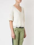 v-neck knit blouse