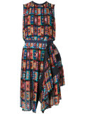 Floral Pleated sleeveless dress