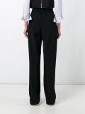 high-rise elasticated waistband trousers