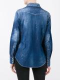 distressed denim shirt
