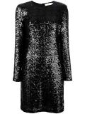sequined fitted dress