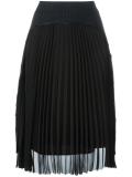pleated front pencil skirt